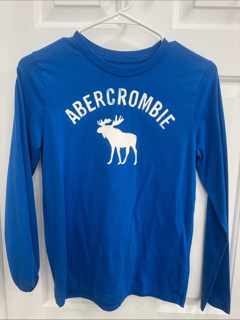 Abercrombie & Fitch Kids Long-Sleeve Tee in Blue with White Logo